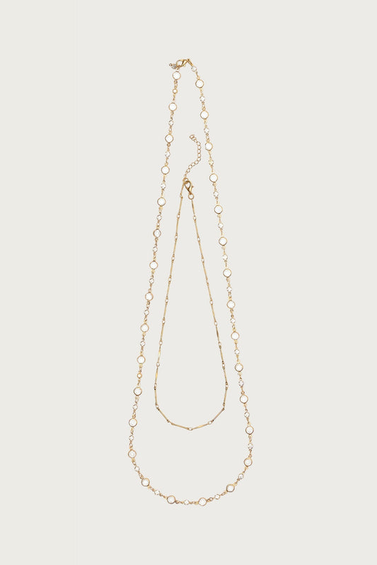 Faux Crystal Cascading Necklace Set
