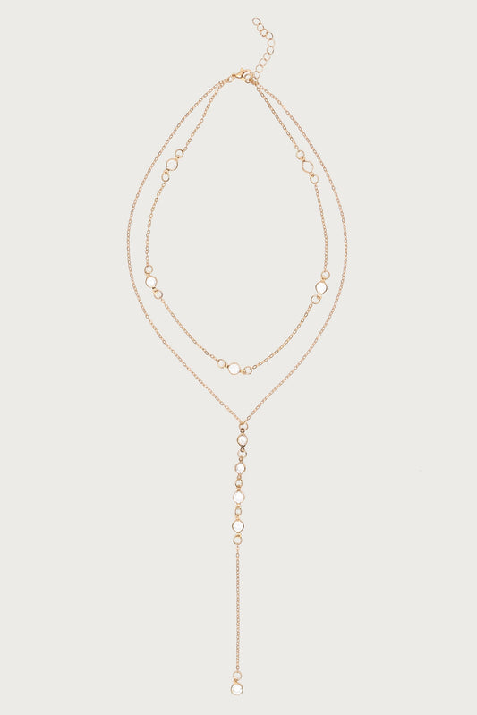 Stone Layered Cascading Necklace