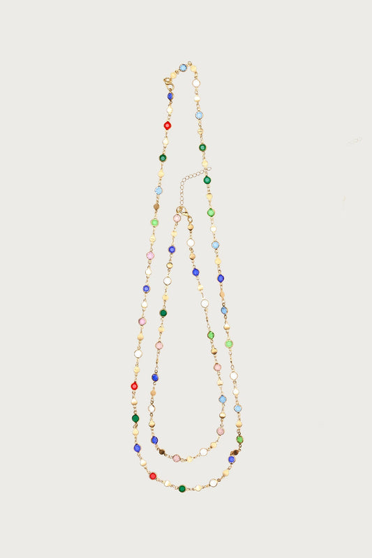 Cascading Gemstone Necklace Set