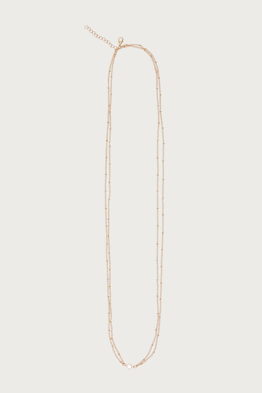 Rhinestone Pendant Layered Belly Chain