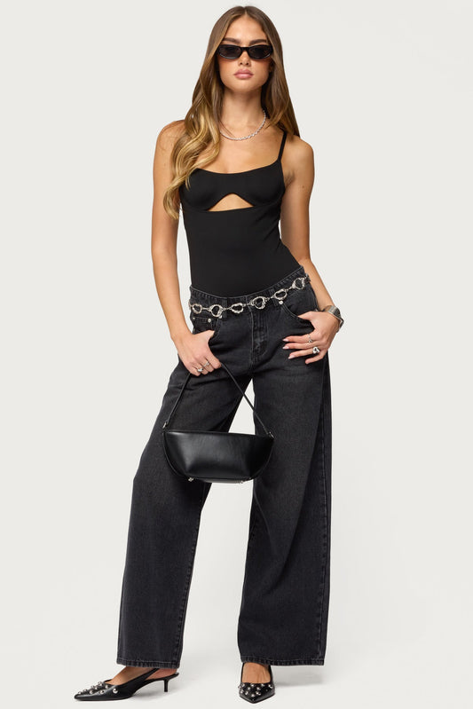 Shulah Cutout Cupped Bodysuit