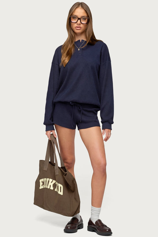 Baila Waffle Henley Top