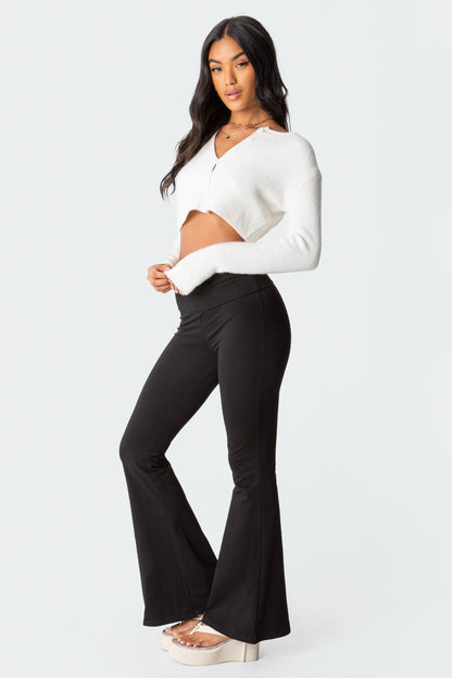 Naomi Foldover Flared Leggings