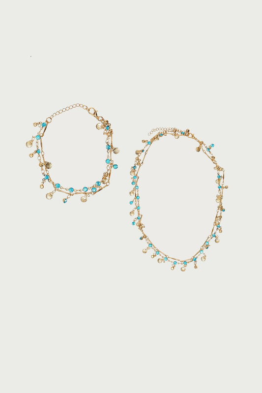 Sea Stone Necklace & Bracelet Pack