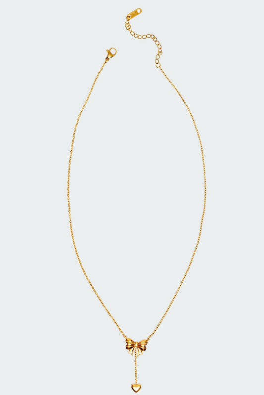 Bow & Heart Necklace