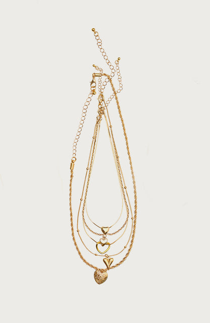 Big Heart Layered Necklace