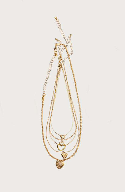 Big Heart Layered Necklace