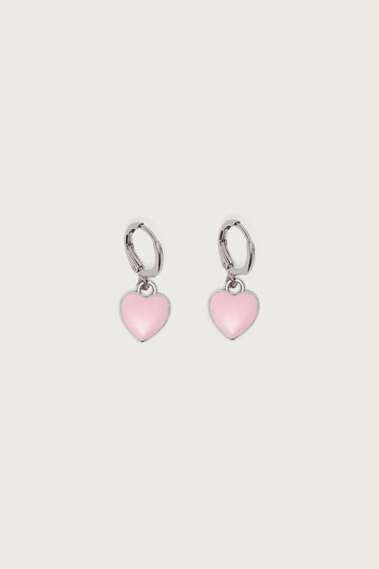 Pinky Heart Earrings