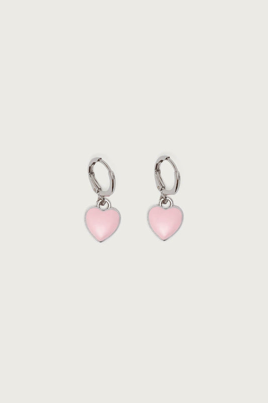 Pinky Heart Earrings