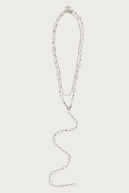 Faux Crystal Cascading Necklace Set