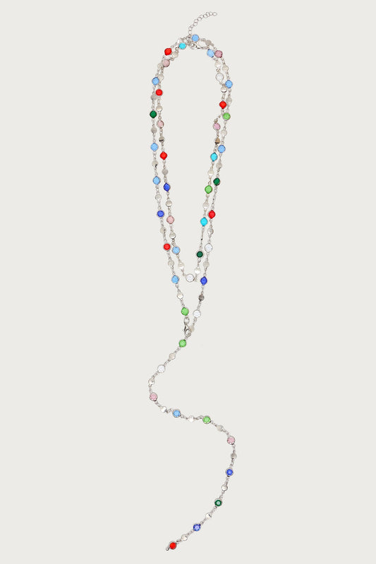 Cascading Gemstone Necklace Set
