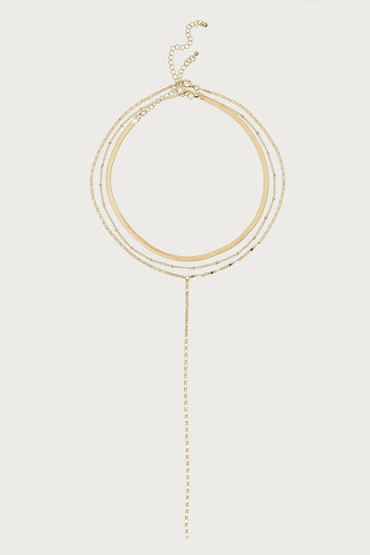 Golden Girl Layered Cascading Chain Necklace