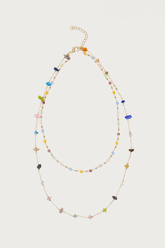 Layered Mixed Stone Necklace
