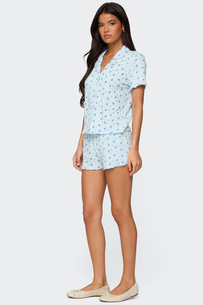 Camden Floral Pointelle Shorts