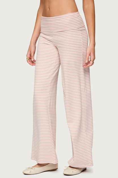 Lilah Striped Fold Over Pants