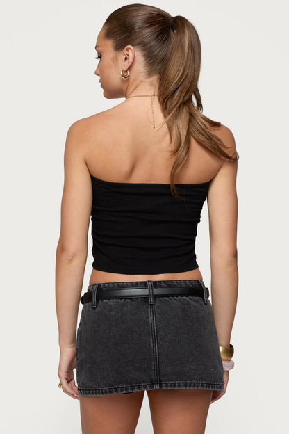 Luli Beaded Flower Tube Top
