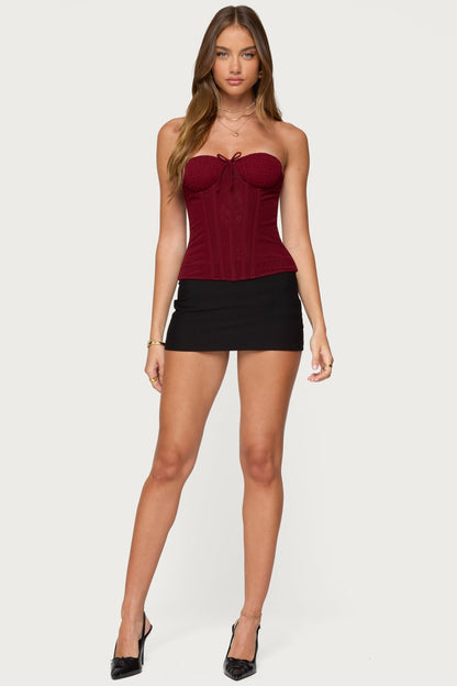 Guinivere Smocked Strapless Corset