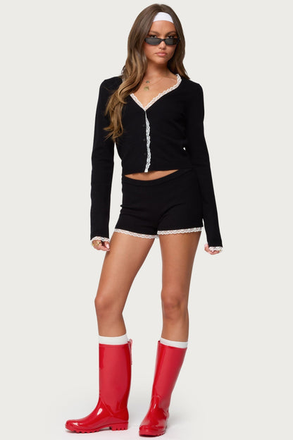 Sansa Lacey Knit Cardigan