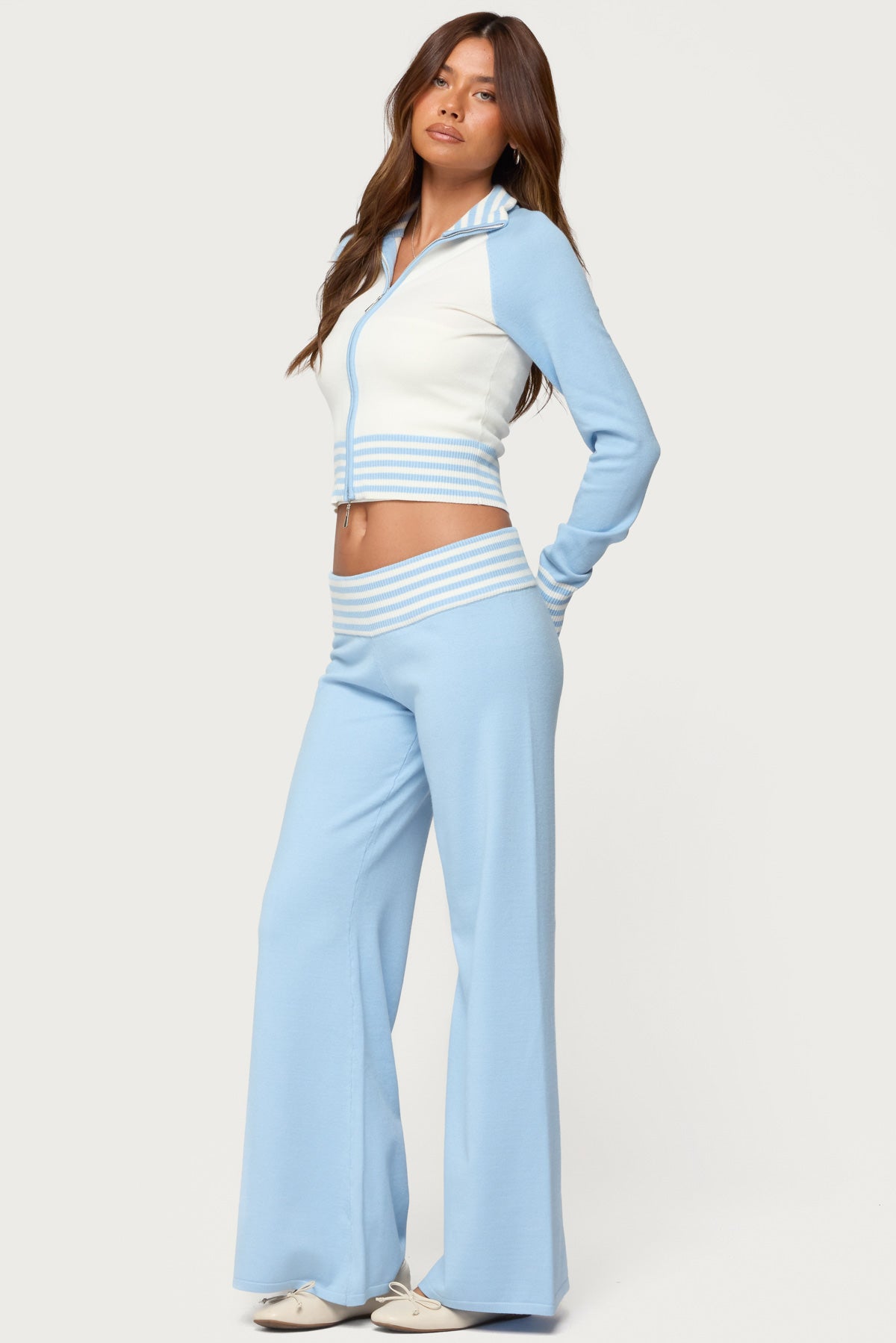 Clarisse Contrast Stripey Cardigan
