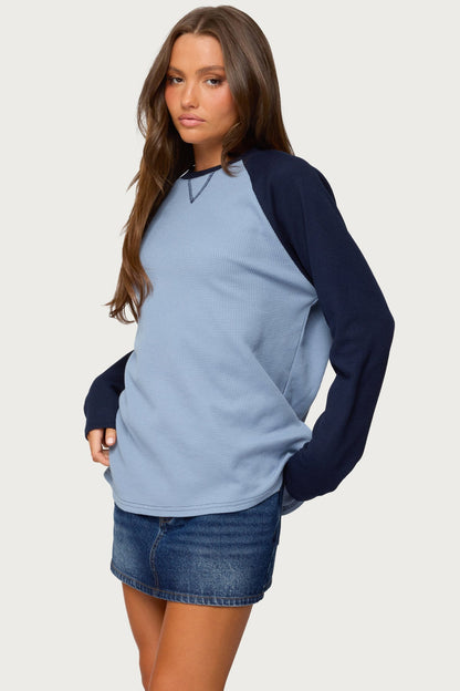 Me Time Oversized Waffle Top