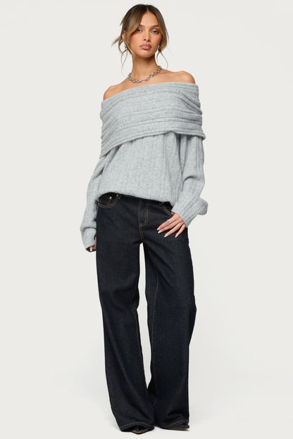 Kadenna Oversized Off Shoulder Sweater