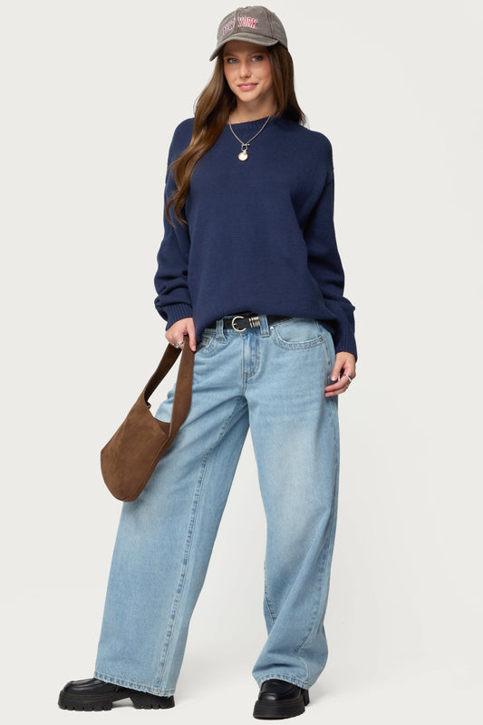 Priscila Oversized Crewneck Sweater