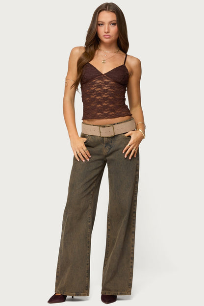 Eira Sheer Lace Tank Top