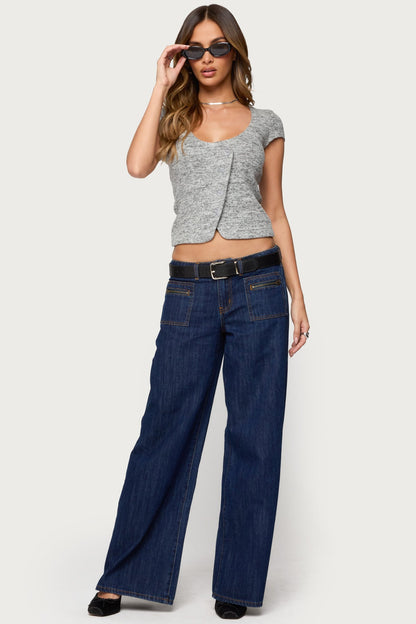 Blaunca Asymmetric Knit Top