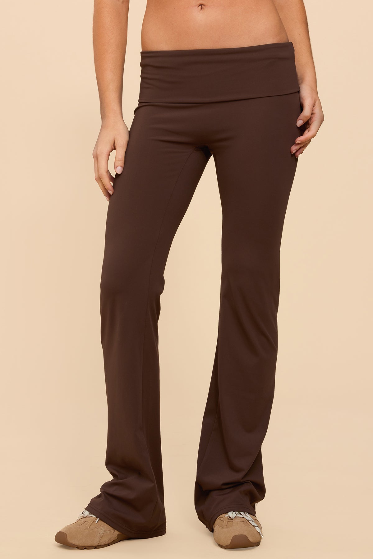 Oriane Foldover Flared Leggings