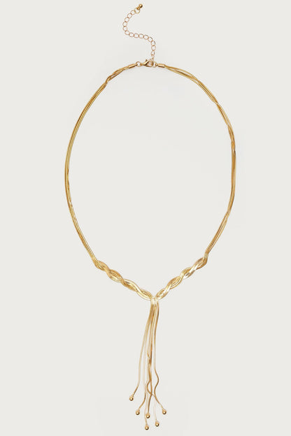 Braided Cascading Chain Necklace