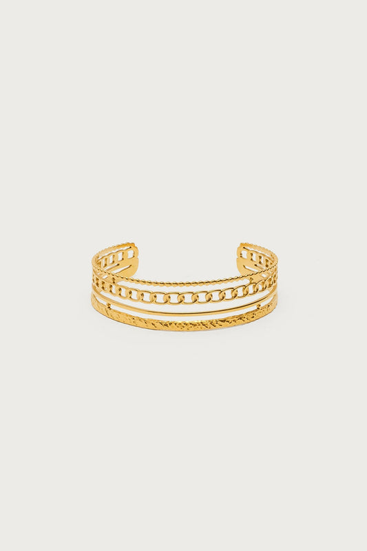 Layered Mixed Arm Cuff