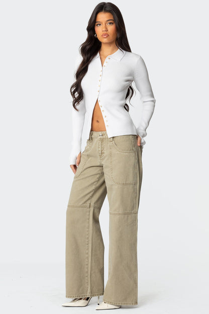 Morgan Low Rise Baggy Carpenter Jeans