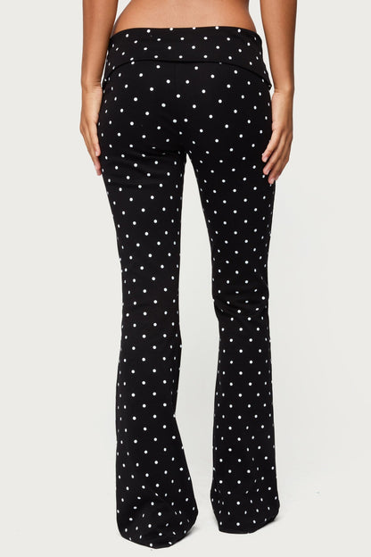Daliya Polka Dot Fold Over Pants