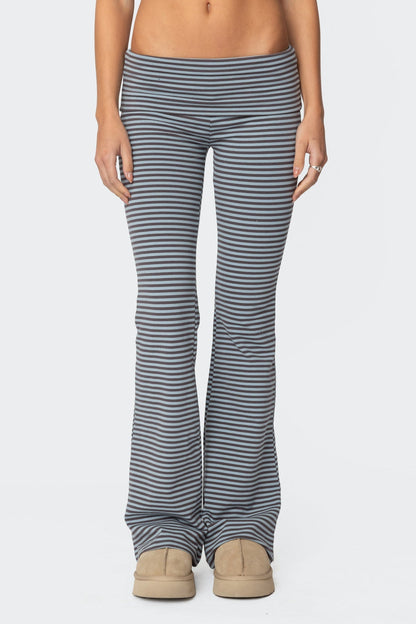 Kaeli Stripey Flared Leggings