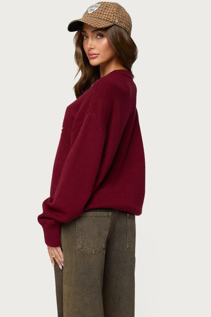 Swan Oversized Knit Sweater