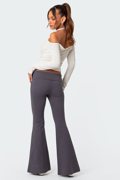 Naomi Foldover Flared Leggings